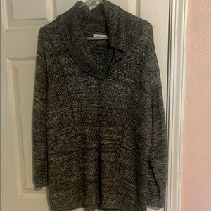 Calvin Klein Gray Cowl Neck Sweater